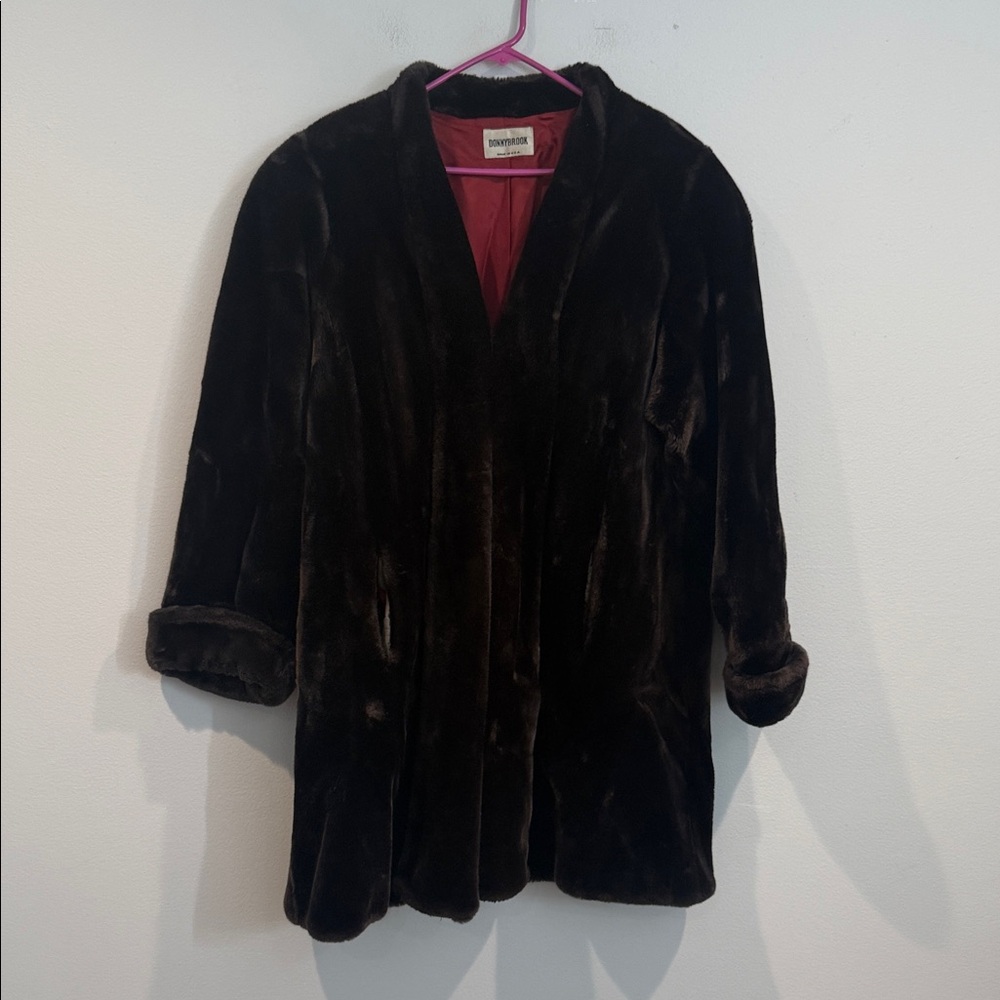 Donnybrook Dark Brown Faux Fur Coat